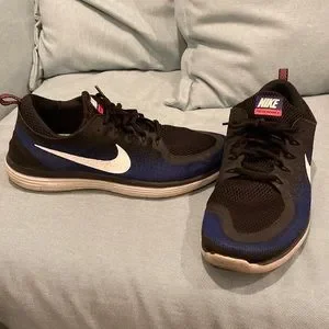 Nike Shoes Nike Free Run Distance Size Black And Blue Very